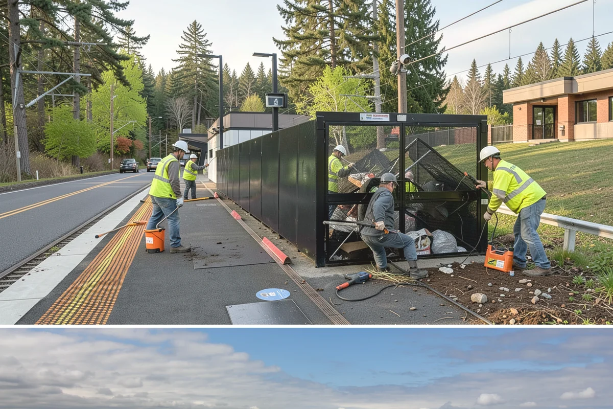Bench Replacement in University Place, Pierce County, WA - Replacement routing runs year-round, with pad repairs and new footings best scheduled during drier weather.