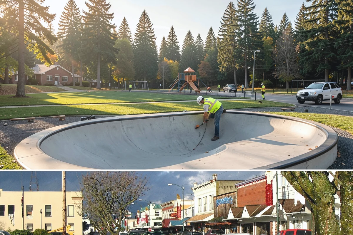 Bike Rack Installation in Arlington, Snohomish County, WA - Core-drilled installs proceed year-round on existing hardscape, while new footings favor drier weather for concrete cures.