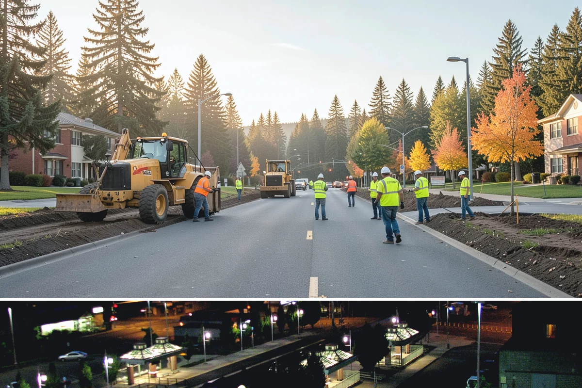 Bike Rack Installation in Auburn, King County, WA - Core-drilled installs proceed year-round on existing hardscape, while new footings favor drier weather for concrete cures.