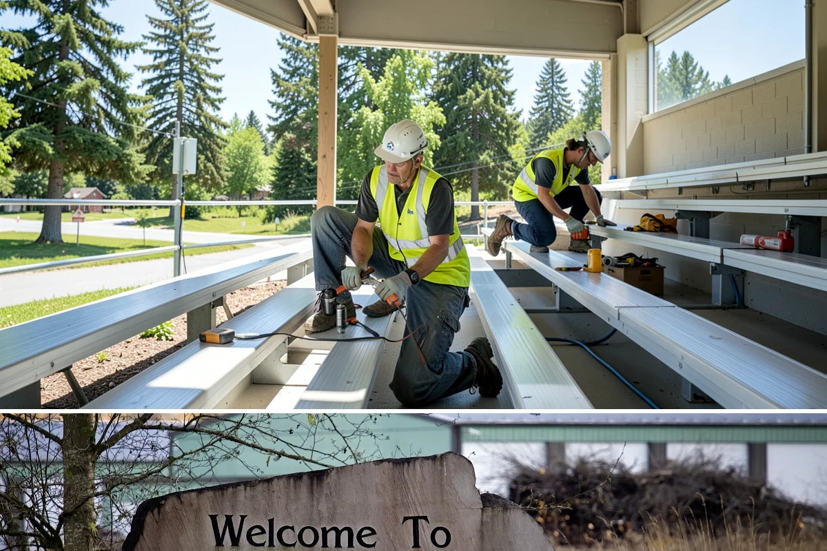 Bike Rack Installation in Buckley, Pierce County, WA - Core-drilled installs proceed year-round on existing hardscape, while new footings favor drier weather for concrete cures.