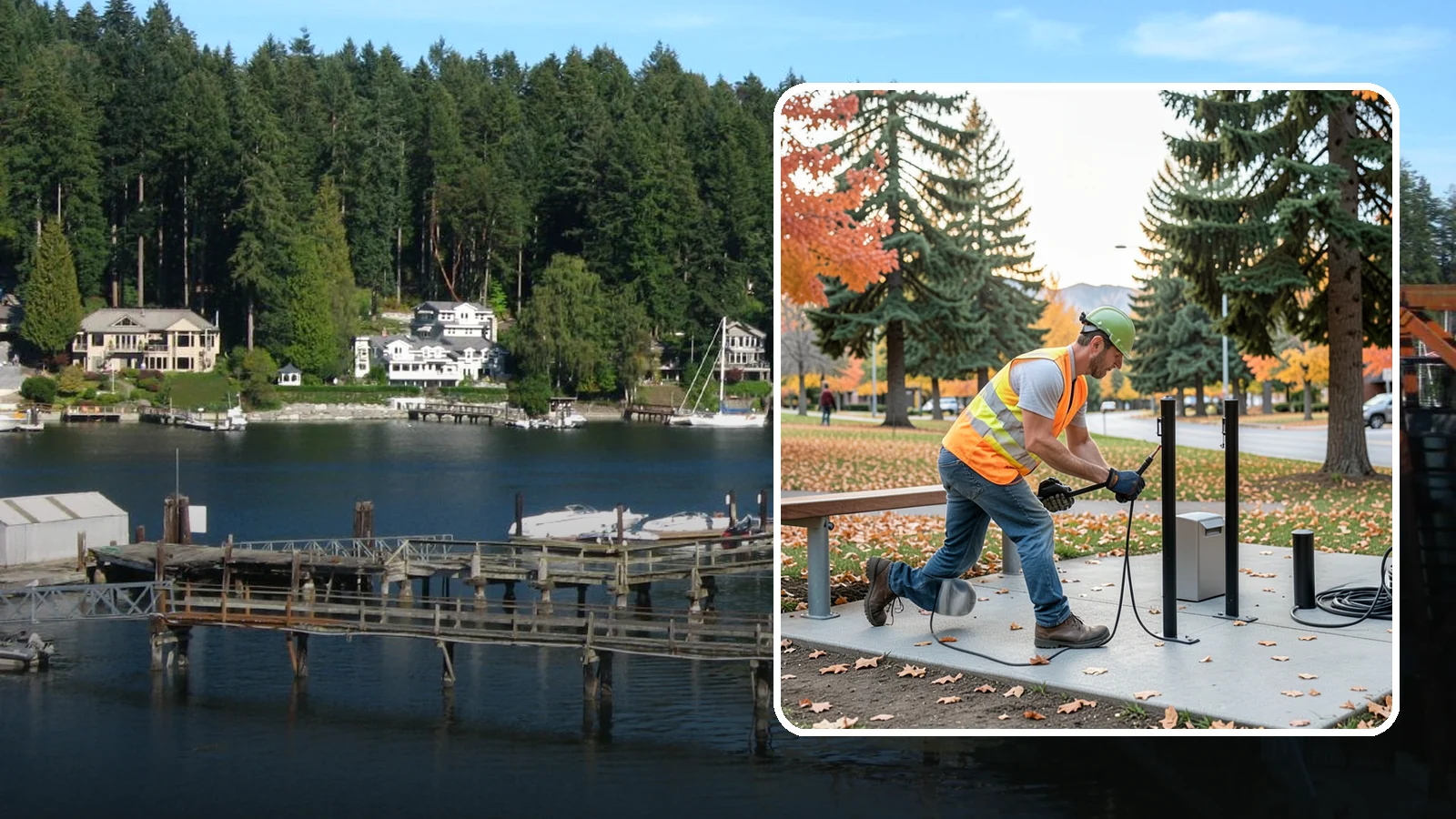 Bike Rack Installation in Gig Harbor, Pierce County, WA - We install code-compliant bike racks at civic buildings, transit stops, and parks with secure anchoring.