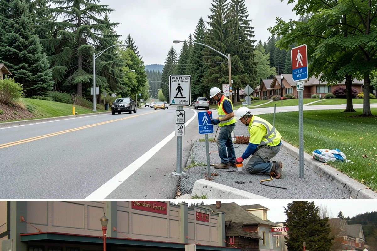 Bike Rack Installation in Issaquah, King County, WA - Core-drilled installs proceed year-round on existing hardscape, while new footings favor drier weather for concrete cures.