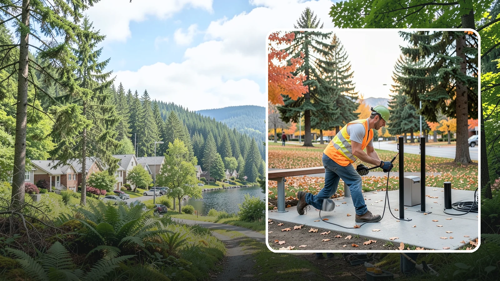 Bike Rack Installation in Lake Forest Park, King County, WA - We install code-compliant bike racks at civic buildings, transit stops, and parks with secure anchoring.