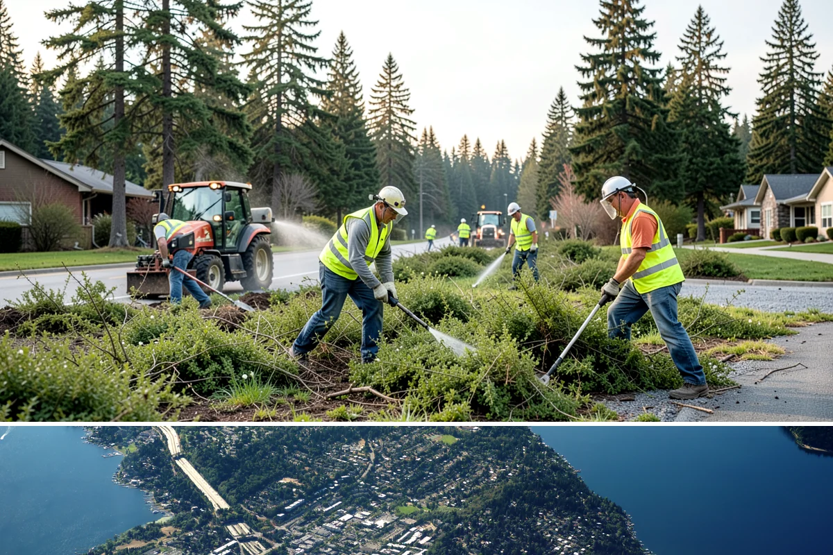 Bike Rack Installation in Mercer Island, King County, WA - Core-drilled installs proceed year-round on existing hardscape, while new footings favor drier weather for concrete cures.