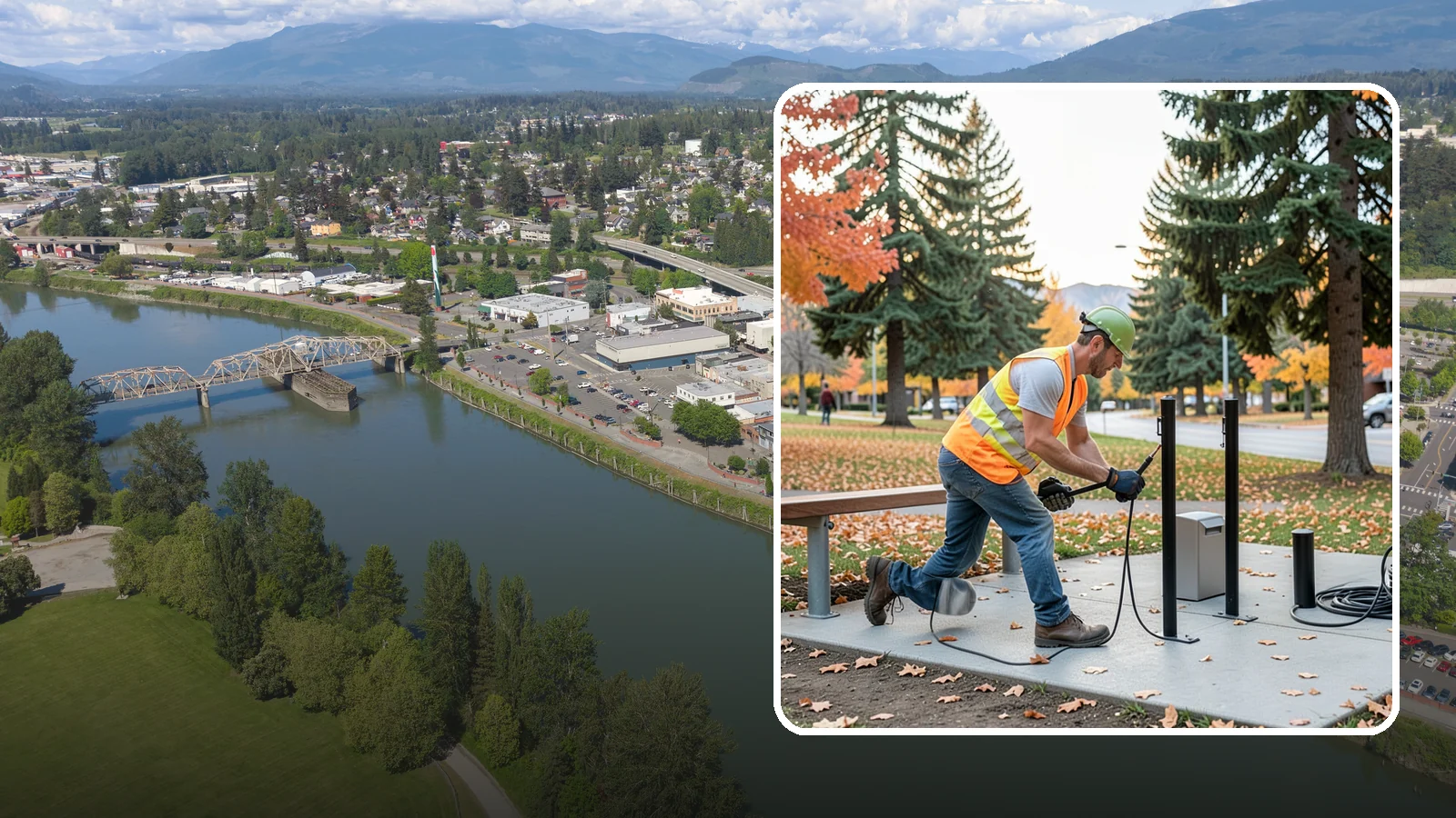 Bike Rack Installation in Mount Vernon, Skagit County, WA - We install code-compliant bike racks at civic buildings, transit stops, and parks with secure anchoring.