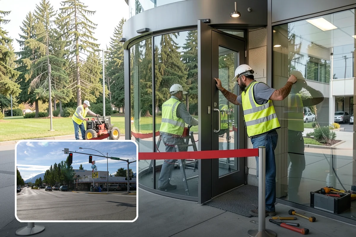 Bike Rack Installation in North Bend, King County, WA - Supports active-transportation and bike-parking code requirements