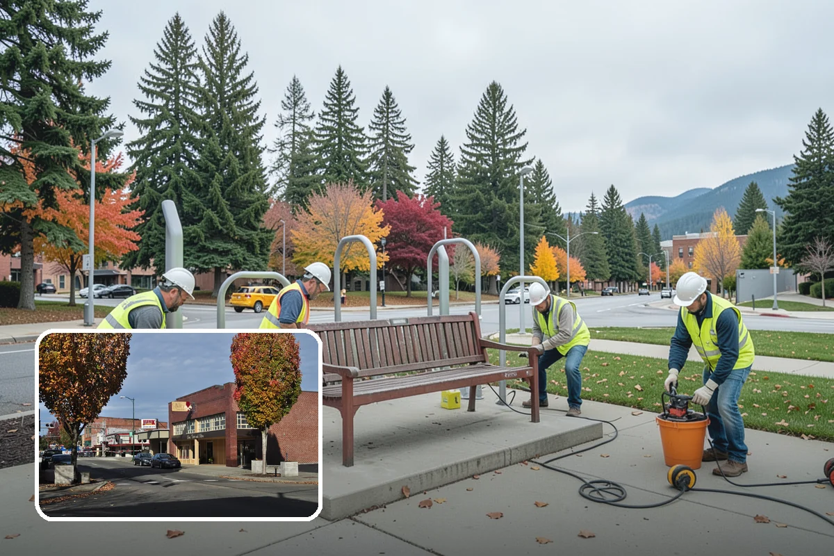 Bike Rack Installation in Puyallup, Pierce County, WA - Supports active-transportation and bike-parking code requirements