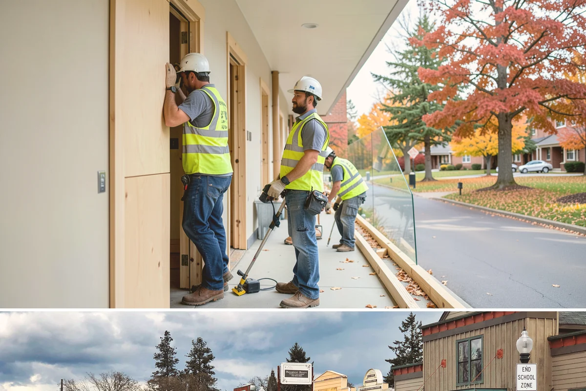Bike Rack Installation in Roy, Pierce County, WA - Core-drilled installs proceed year-round on existing hardscape, while new footings favor drier weather for concrete cures.