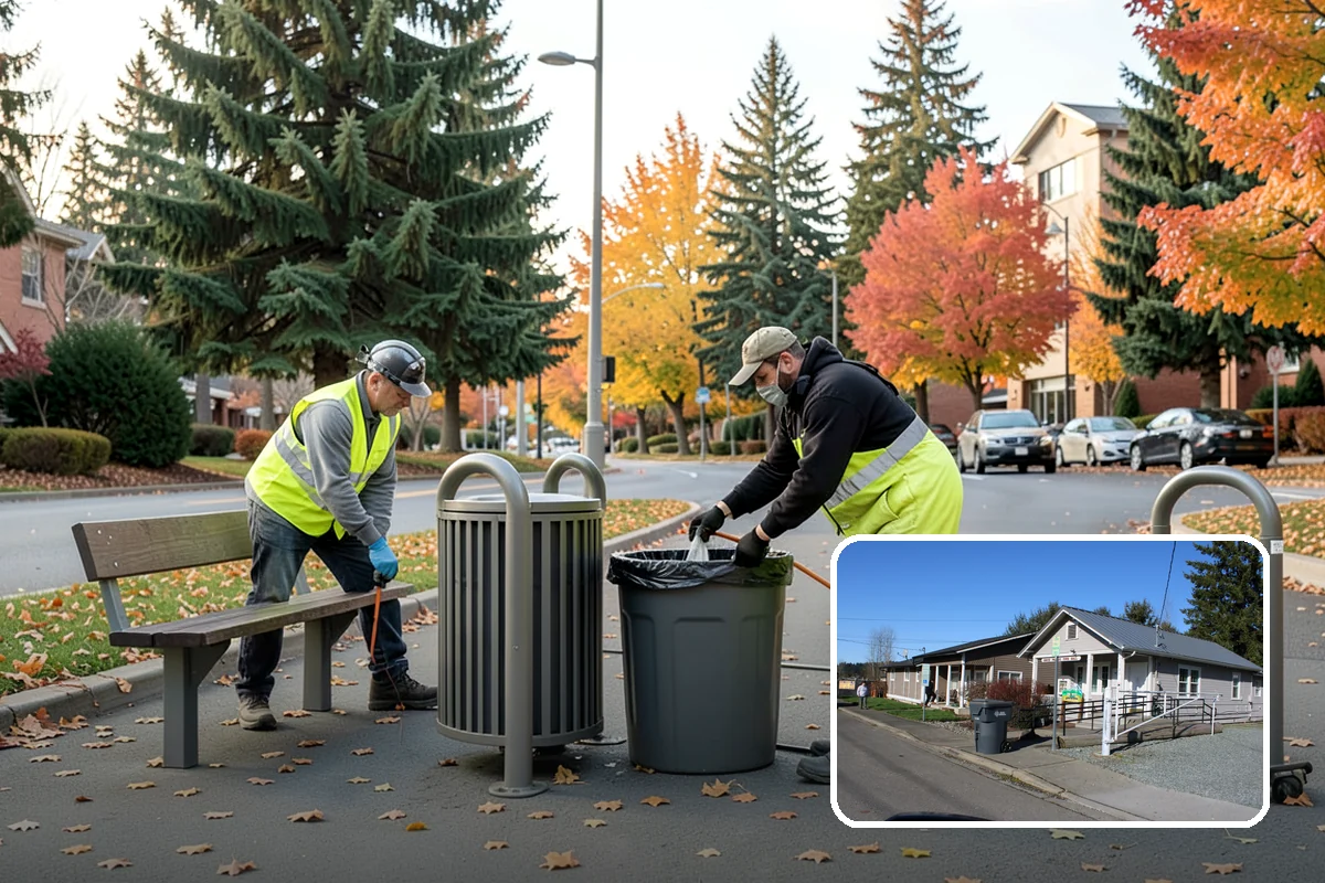 Bike Rack Installation in South Prairie, Pierce County, WA - Supports active-transportation and bike-parking code requirements