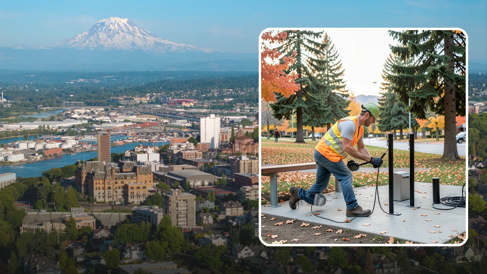Bike Rack Installation in Tacoma, Pierce County, WA - We install code-compliant bike racks at civic buildings, transit stops, and parks with secure anchoring.