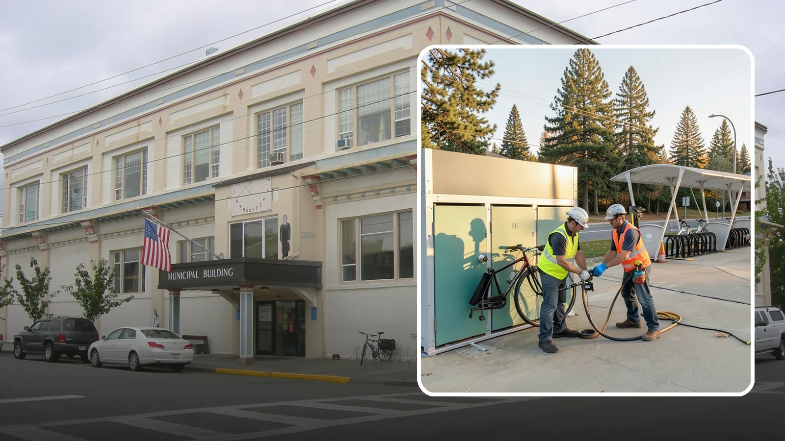 Bike Repair Station Installation in Anacortes, Skagit County, WA - Installation of public bike repair stations and pumps supporting active transportation and trail connectivity.