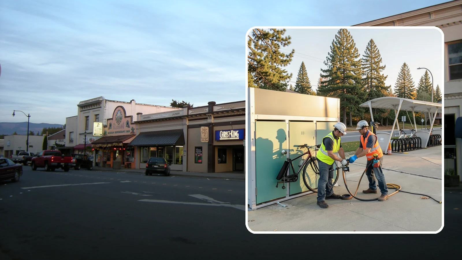 Bike Repair Station Installation in Burlington, Skagit County, WA - Installation of public bike repair stations and pumps supporting active transportation and trail connectivity.