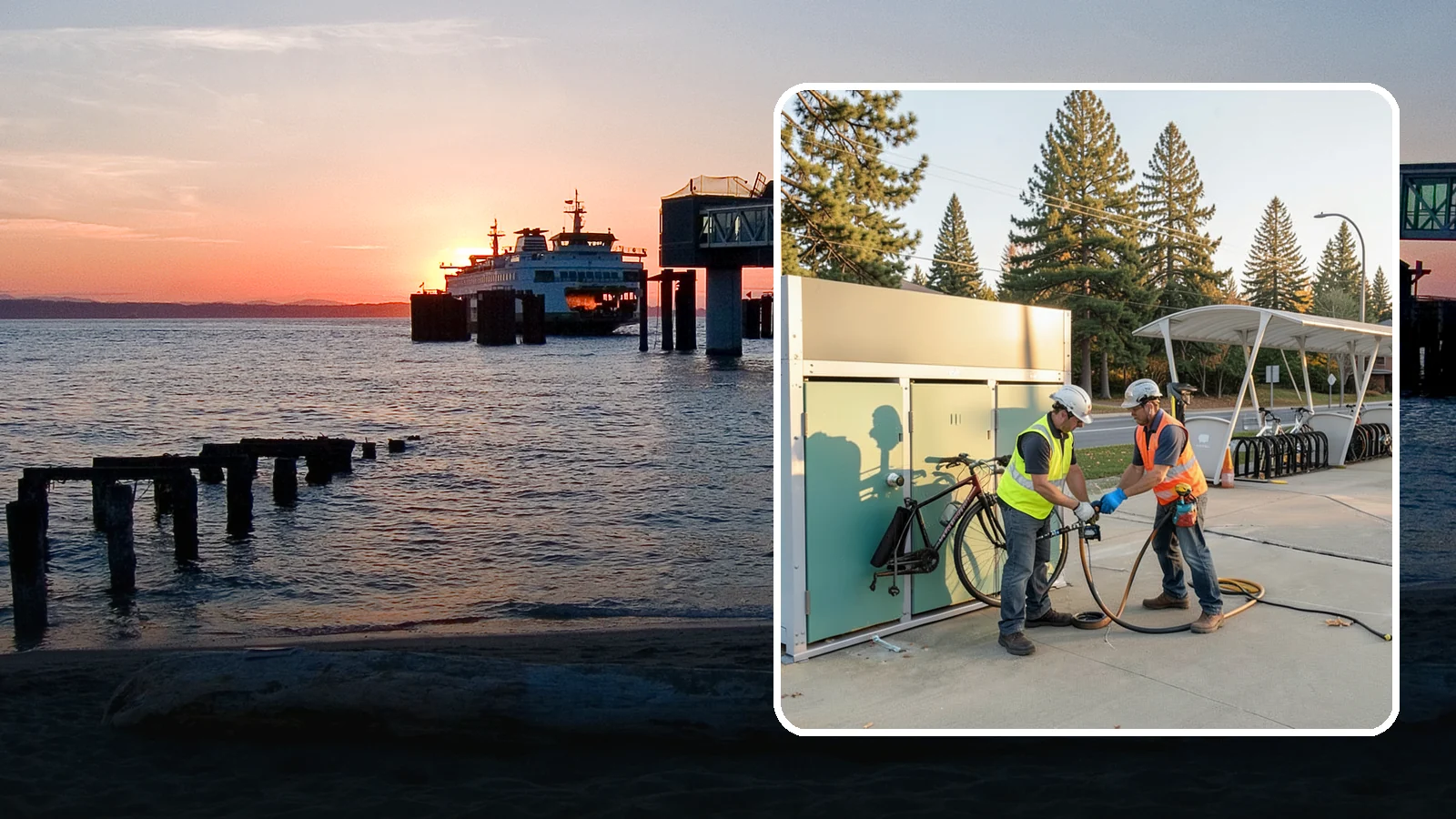 Bike Repair Station Installation in Edmonds, Snohomish County, WA - Installation of public bike repair stations and pumps supporting active transportation and trail connectivity.