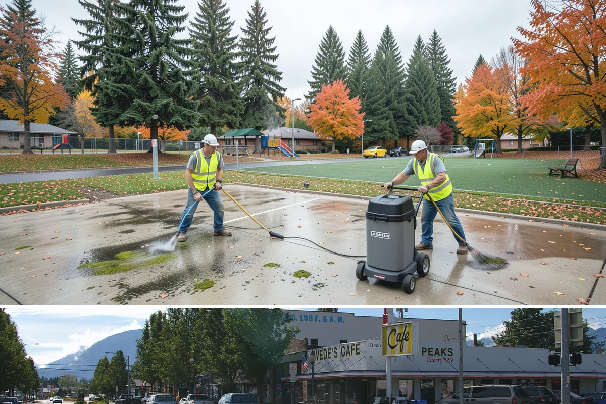 Bike Repair Station Installation in North Bend, King County, WA - Installation is best scheduled in spring so stations are ready for the peak cycling season, with footing work favored in dry...