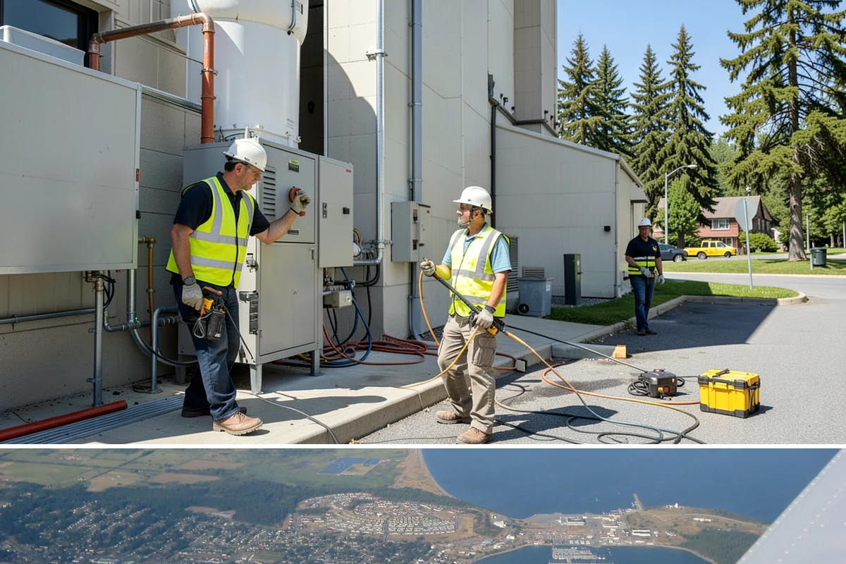 Bike Repair Station Installation in Oak Harbor, Island County, WA - Installation is best scheduled in spring so stations are ready for the peak cycling season, with footing work favored in dry...