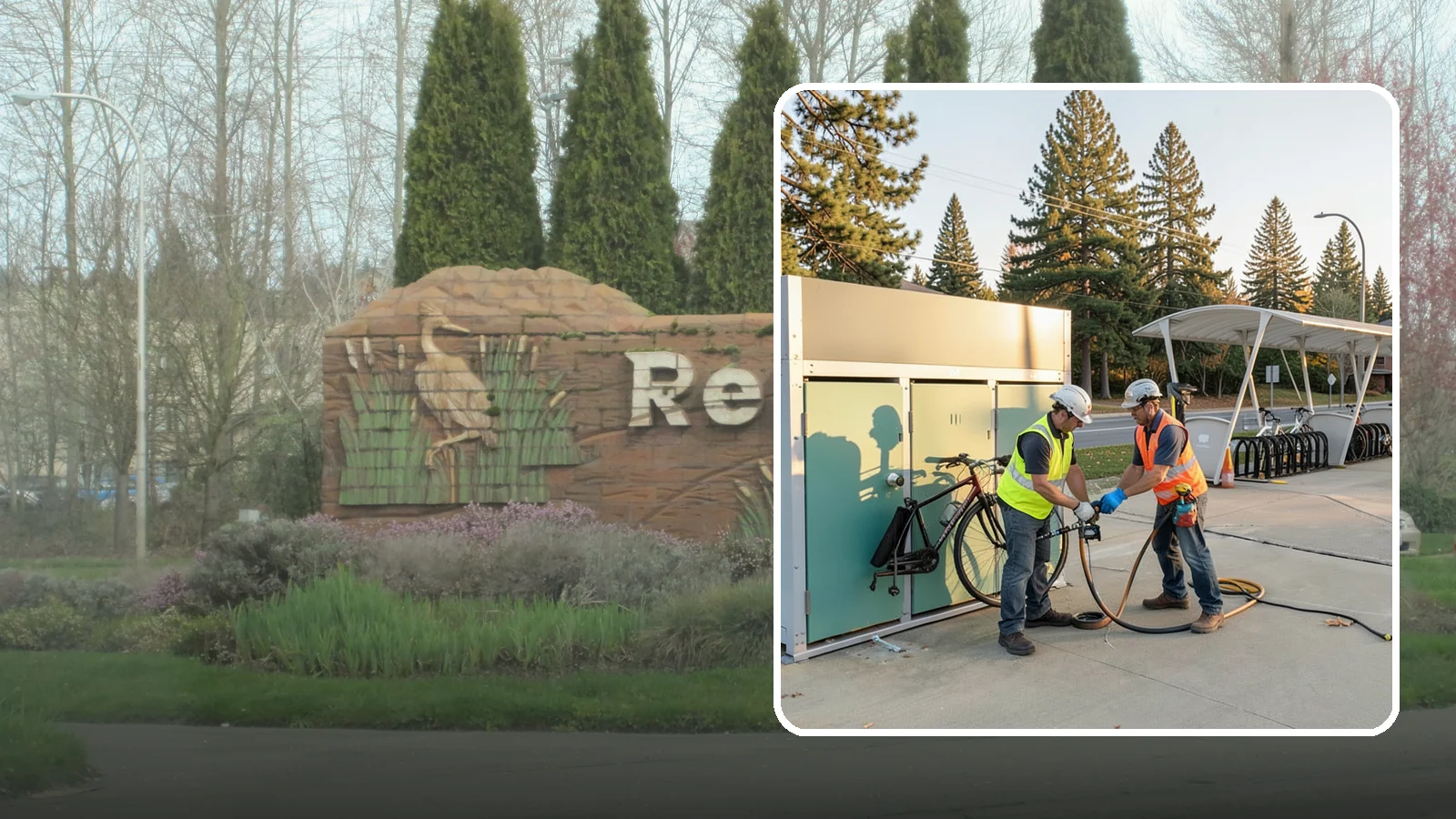 Bike Repair Station Installation in Renton, King County, WA - Installation of public bike repair stations and pumps supporting active transportation and trail connectivity.
