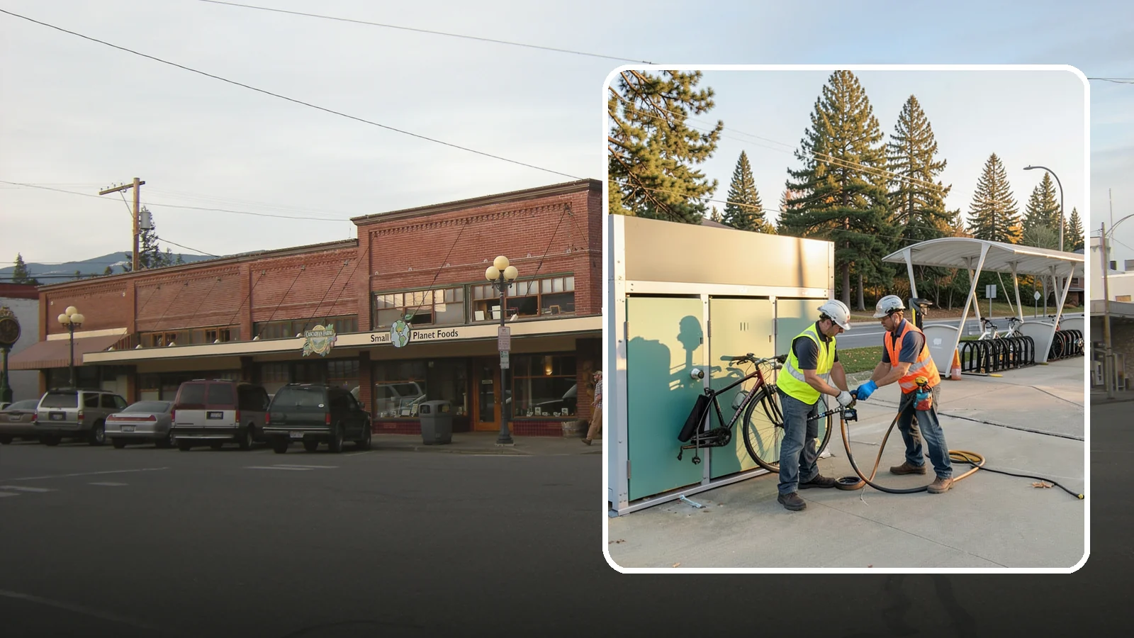 Bike Repair Station Installation in Sedro-Woolley, Skagit County, WA - Installation of public bike repair stations and pumps supporting active transportation and trail connectivity.