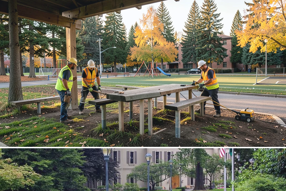 Bike Repair Station Installation in Woodinville, King County, WA - Installation is best scheduled in spring so stations are ready for the peak cycling season, with footing work favored in dry...