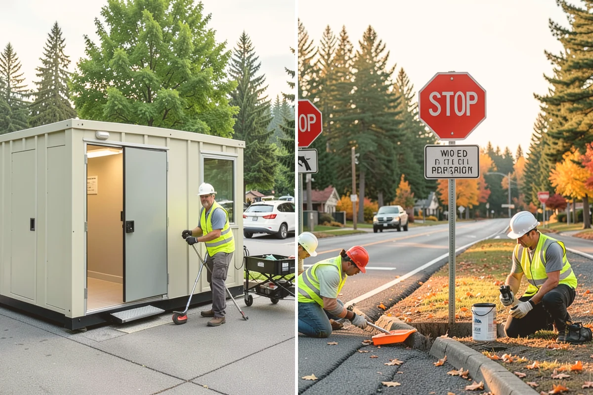 Bioswale Maintenance in Algona, King County, WA - Inspect vegetation health, sediment, and flow paths