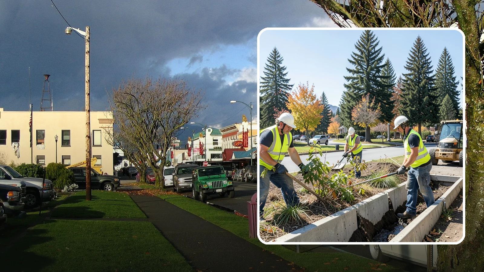 Bioswale Maintenance in Arlington, Snohomish County, WA - Vegetation and sediment management that keeps bioswales treating runoff as designed.