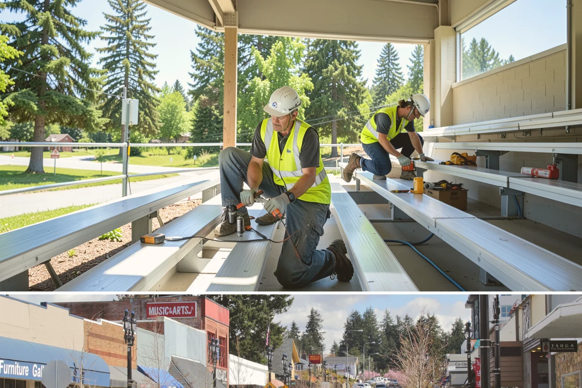 Bioswale Maintenance in Bothell, King County, WA - Major vegetation work is best done in late spring and summer, while inspections continue through the wet season to catch flow...