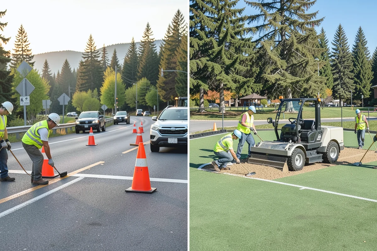 Bioswale Maintenance in Buckley, Pierce County, WA - Inspect vegetation health, sediment, and flow paths
