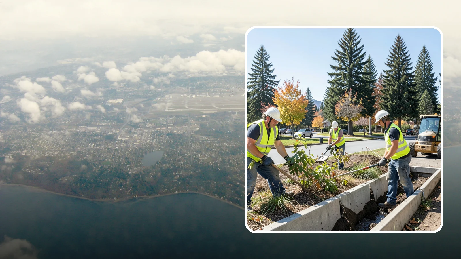 Bioswale Maintenance in Burien, King County, WA - Vegetation and sediment management that keeps bioswales treating runoff as designed.