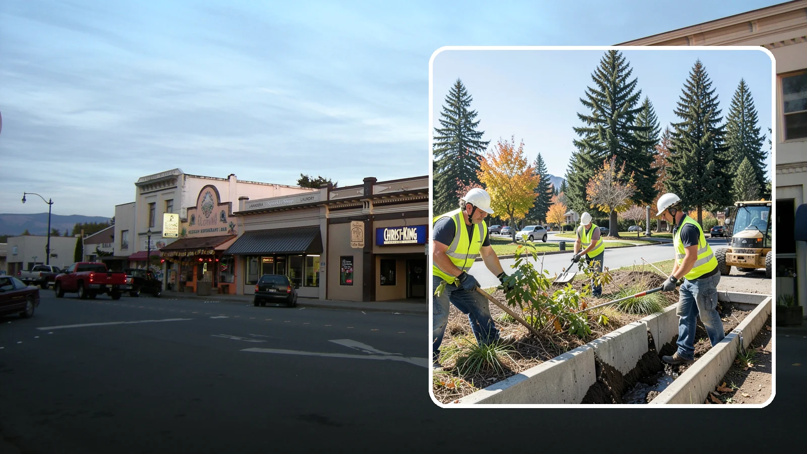 Bioswale Maintenance in Burlington, Skagit County, WA - Vegetation and sediment management that keeps bioswales treating runoff as designed.