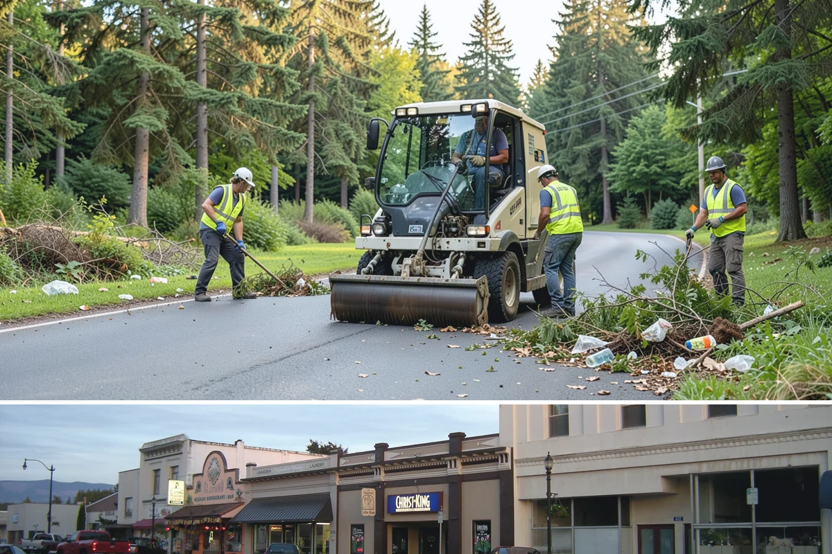 Bioswale Maintenance in Burlington, Skagit County, WA - Major vegetation work is best done in late spring and summer, while inspections continue through the wet season to catch flow...