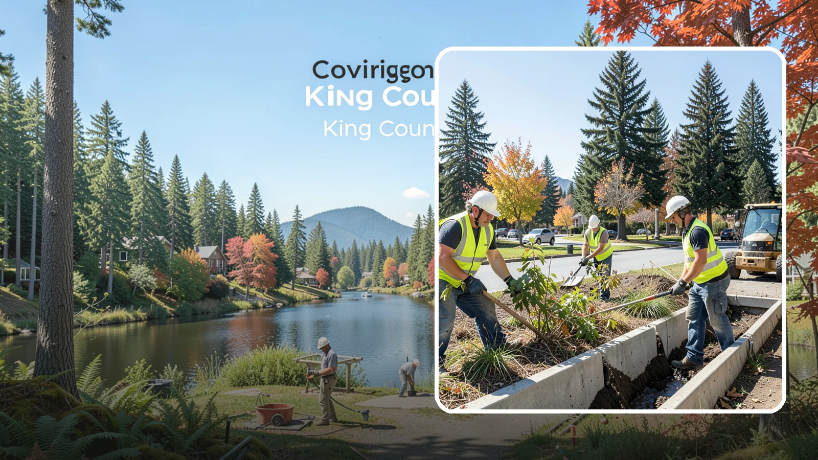Bioswale Maintenance in Covington, King County, WA - Vegetation and sediment management that keeps bioswales treating runoff as designed.