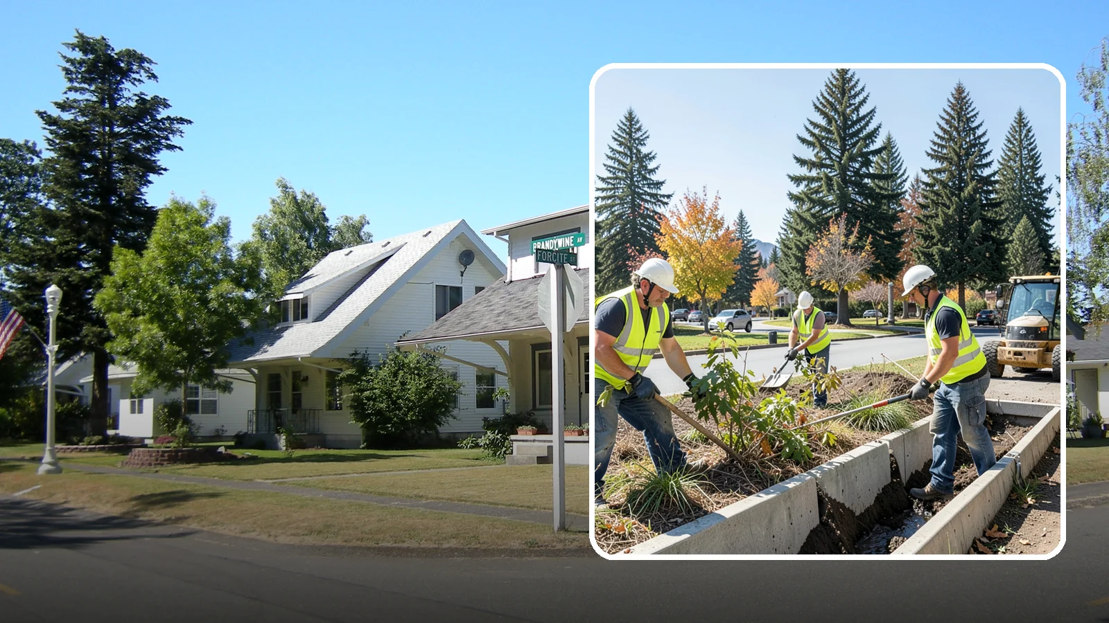 Bioswale Maintenance in DuPont, Pierce County, WA - Vegetation and sediment management that keeps bioswales treating runoff as designed.
