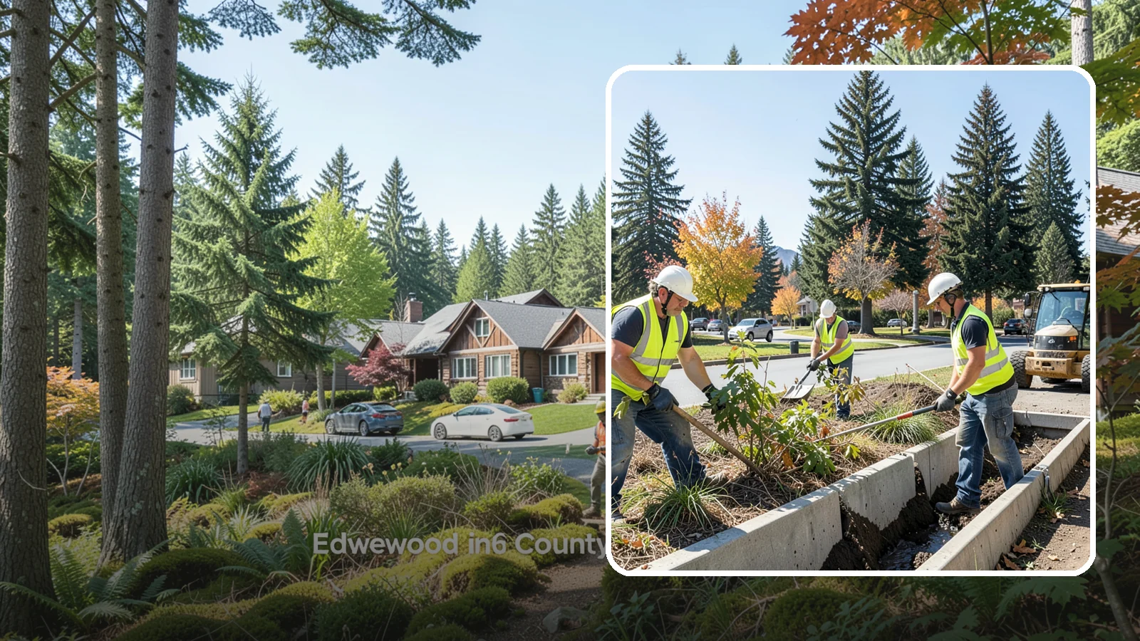 Bioswale Maintenance in Edgewood, Pierce County, WA - Vegetation and sediment management that keeps bioswales treating runoff as designed.