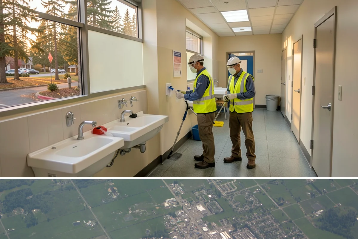 Bioswale Maintenance in Enumclaw, King County, WA - Major vegetation work is best done in late spring and summer, while inspections continue through the wet season to catch flow...