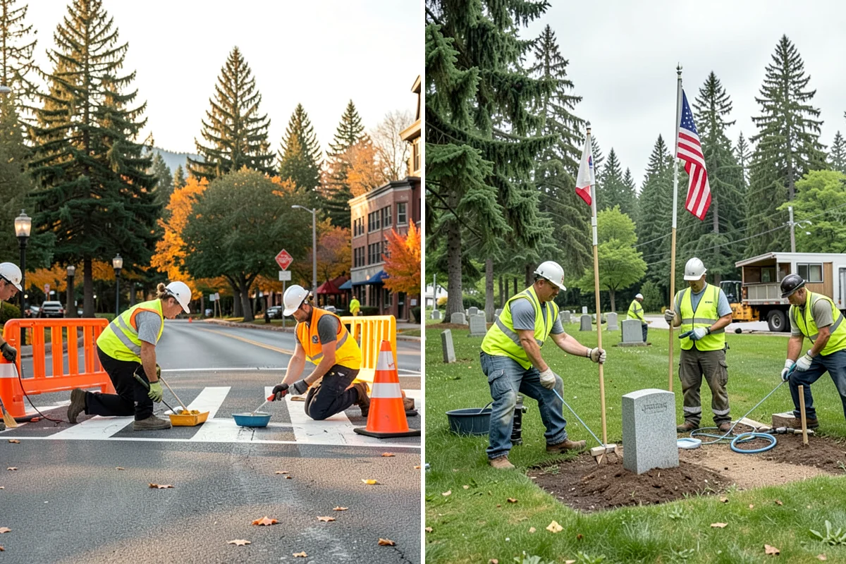 Bioswale Maintenance in Everett, Snohomish County, WA - Inspect vegetation health, sediment, and flow paths