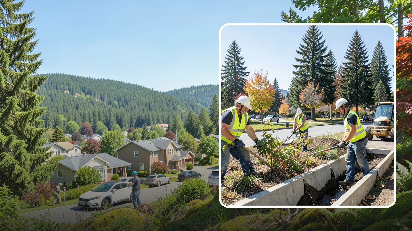 Bioswale Maintenance in Index, Snohomish County, WA - Vegetation and sediment management that keeps bioswales treating runoff as designed.