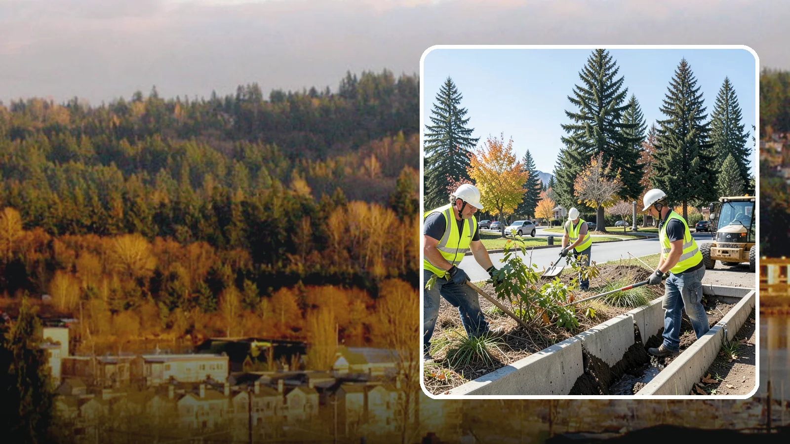 Bioswale Maintenance in Kenmore, King County, WA - Vegetation and sediment management that keeps bioswales treating runoff as designed.