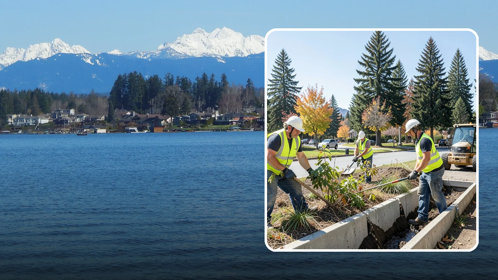 Bioswale Maintenance in Lake Stevens, Snohomish County, WA - Vegetation and sediment management that keeps bioswales treating runoff as designed.