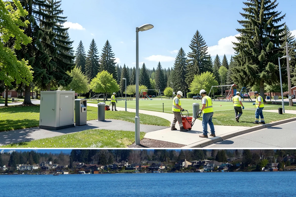Bioswale Maintenance in Lake Stevens, Snohomish County, WA - Major vegetation work is best done in late spring and summer, while inspections continue through the wet season to catch flow...