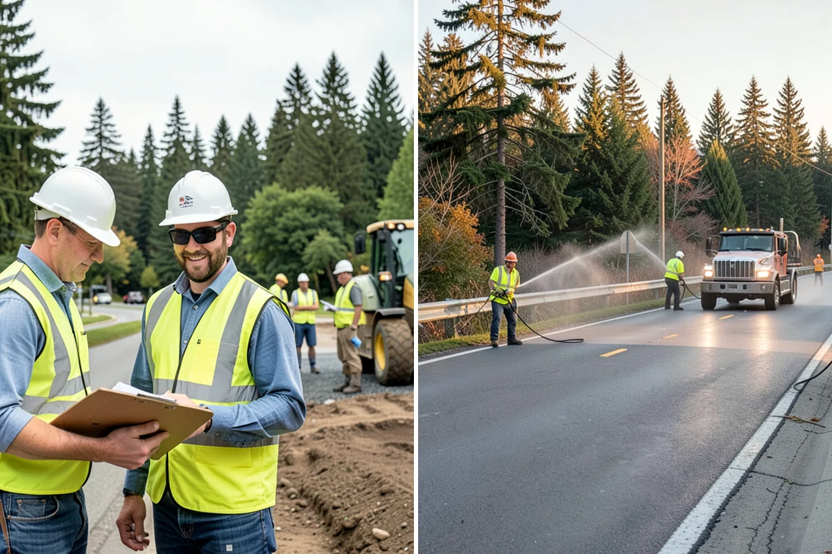 Bioswale Maintenance in Lakewood, Pierce County, WA - Inspect vegetation health, sediment, and flow paths