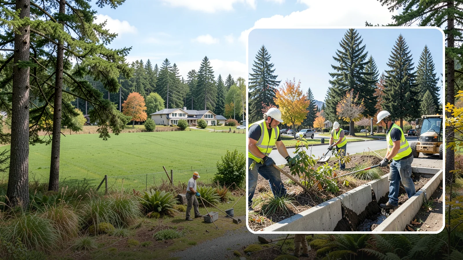 Bioswale Maintenance in Lyman, Skagit County, WA - Vegetation and sediment management that keeps bioswales treating runoff as designed.