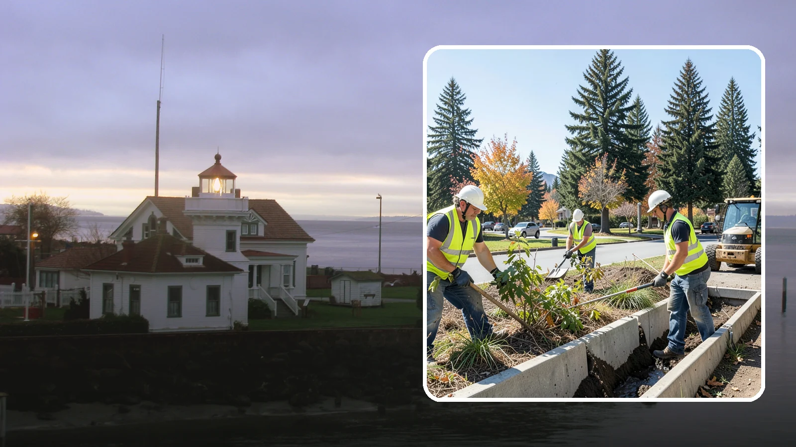 Bioswale Maintenance in Mukilteo, Snohomish County, WA - Vegetation and sediment management that keeps bioswales treating runoff as designed.