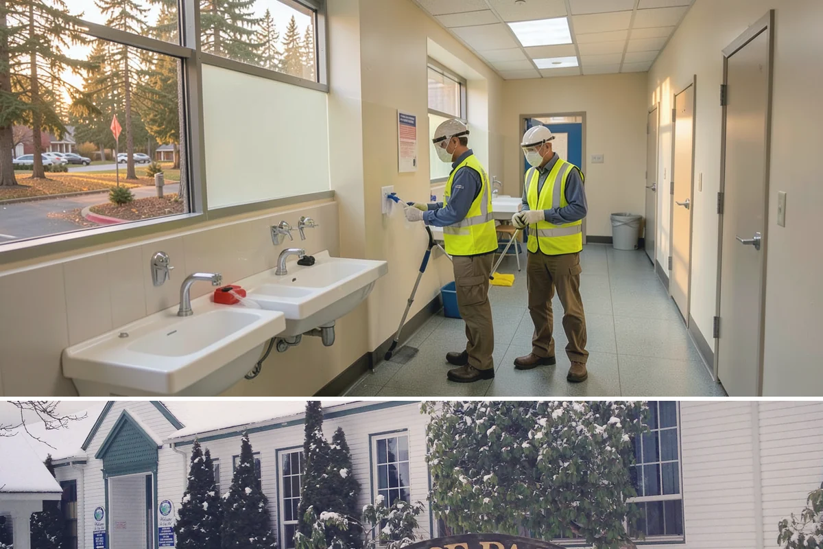 Bioswale Maintenance in Pacific, King County, WA - Major vegetation work is best done in late spring and summer, while inspections continue through the wet season to catch flow...