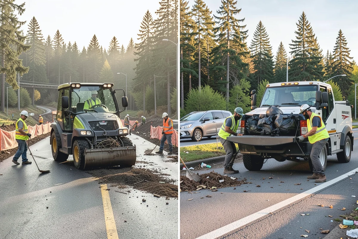 Bioswale Maintenance in Redmond, King County, WA - Inspect vegetation health, sediment, and flow paths