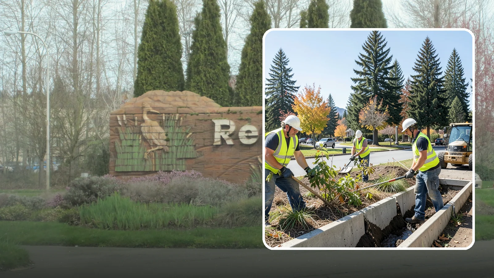 Bioswale Maintenance in Renton, King County, WA - Vegetation and sediment management that keeps bioswales treating runoff as designed.