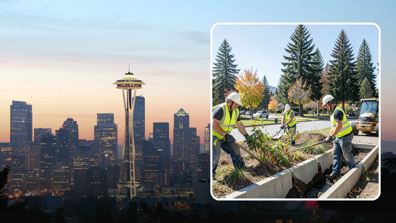 Bioswale Maintenance in Seattle, King County, WA - Vegetation and sediment management that keeps bioswales treating runoff as designed.