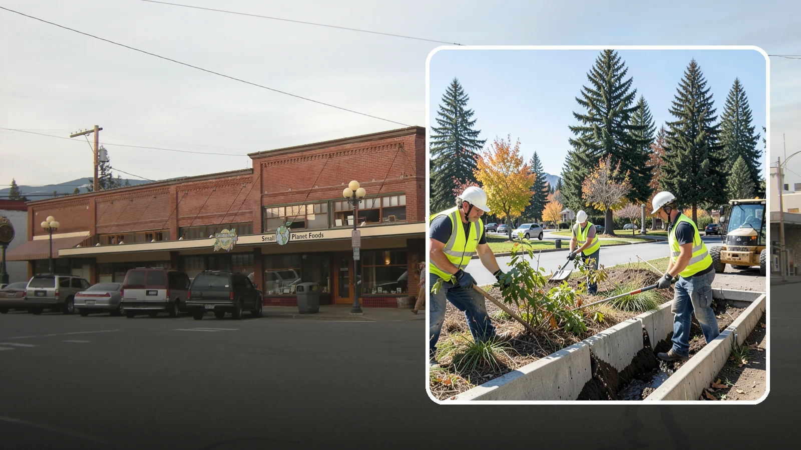 Bioswale Maintenance in Sedro-Woolley, Skagit County, WA - Vegetation and sediment management that keeps bioswales treating runoff as designed.