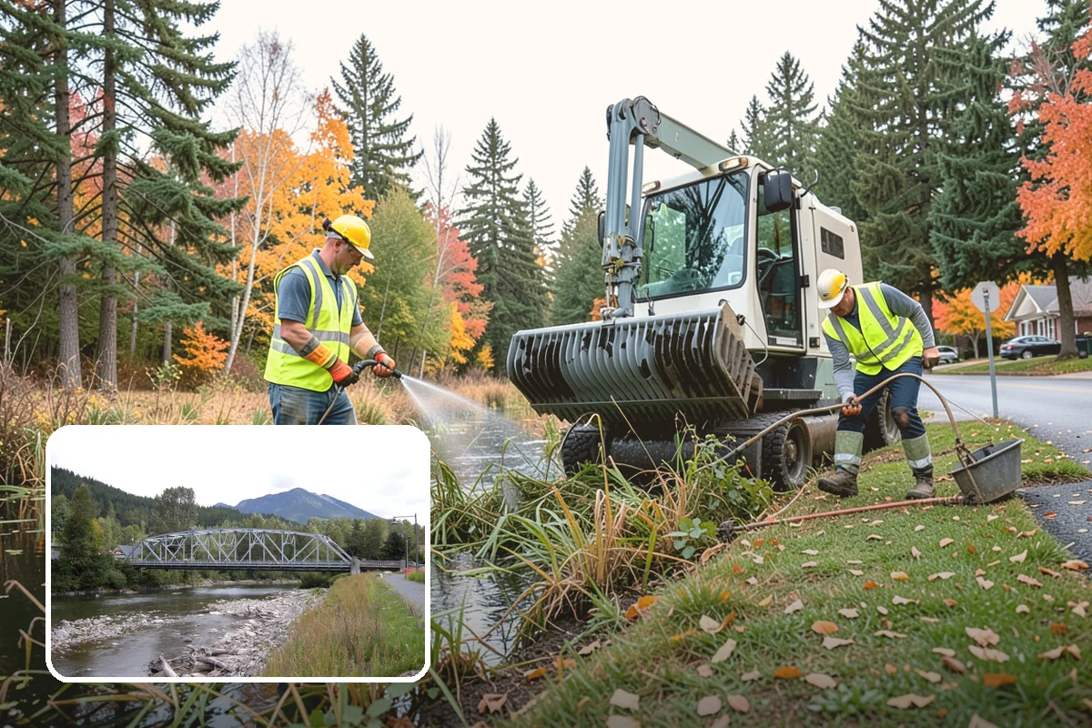 Bioswale Maintenance in Skykomish, King County, WA - Sustained pollutant-removal performance of the facility
