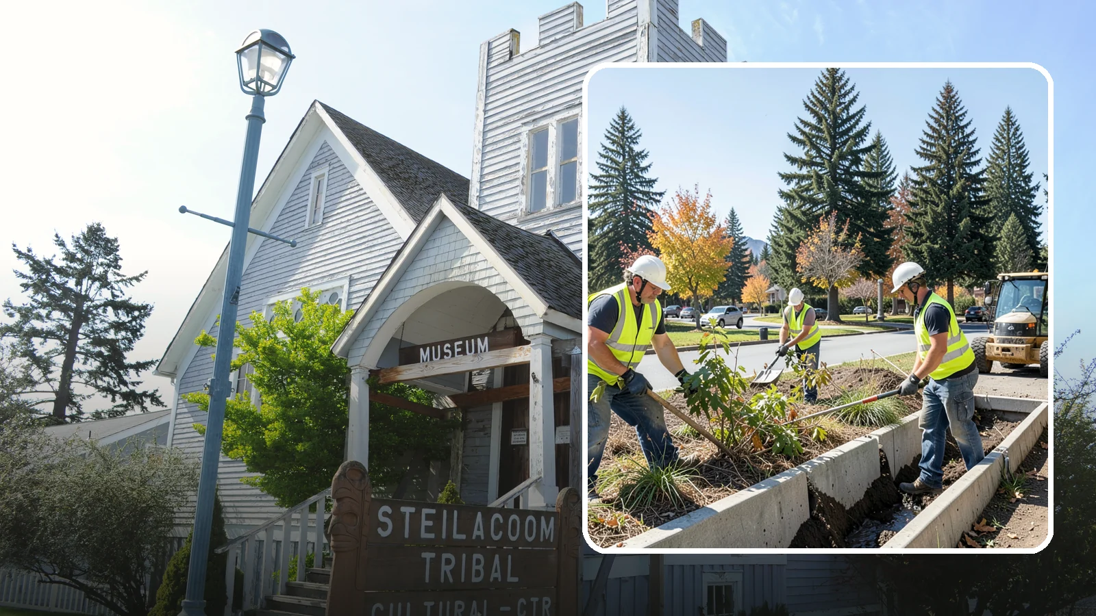 Bioswale Maintenance in Steilacoom, Pierce County, WA - Vegetation and sediment management that keeps bioswales treating runoff as designed.