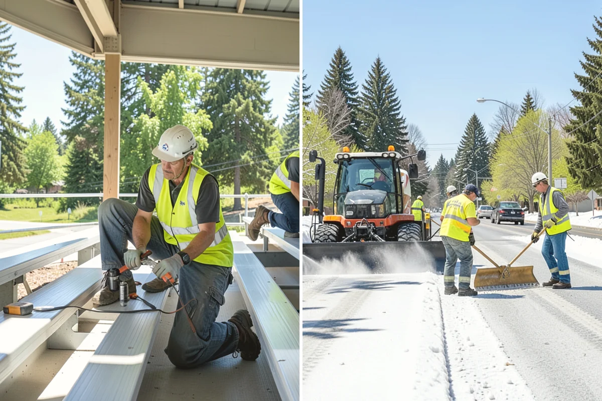 Bioswale Maintenance in Tukwila, King County, WA - Inspect vegetation health, sediment, and flow paths