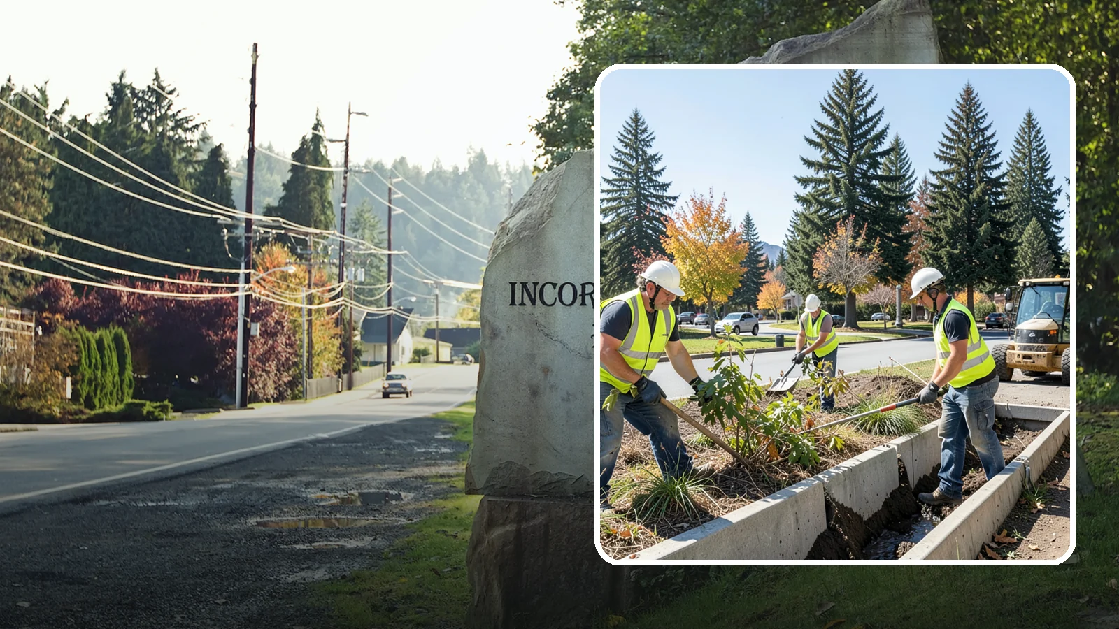 Bioswale Maintenance in Wilkeson, Pierce County, WA - Vegetation and sediment management that keeps bioswales treating runoff as designed.
